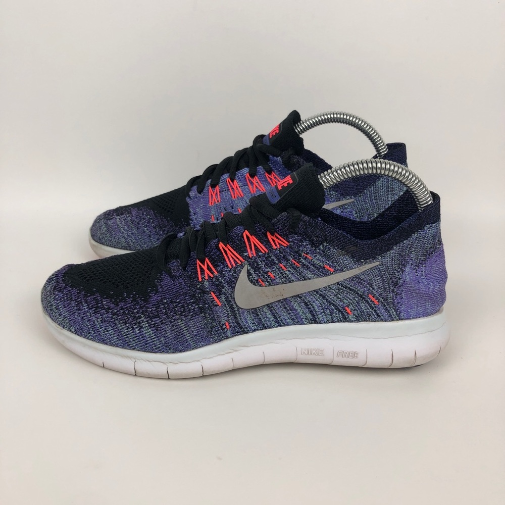 Nike Free RN Flyknit 2017 Persian Violet Running Shoe Womens Size 7.5 Purple